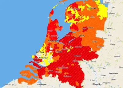 Capaciteitskaart elektriciteitsnet - bron: netbeheer NL